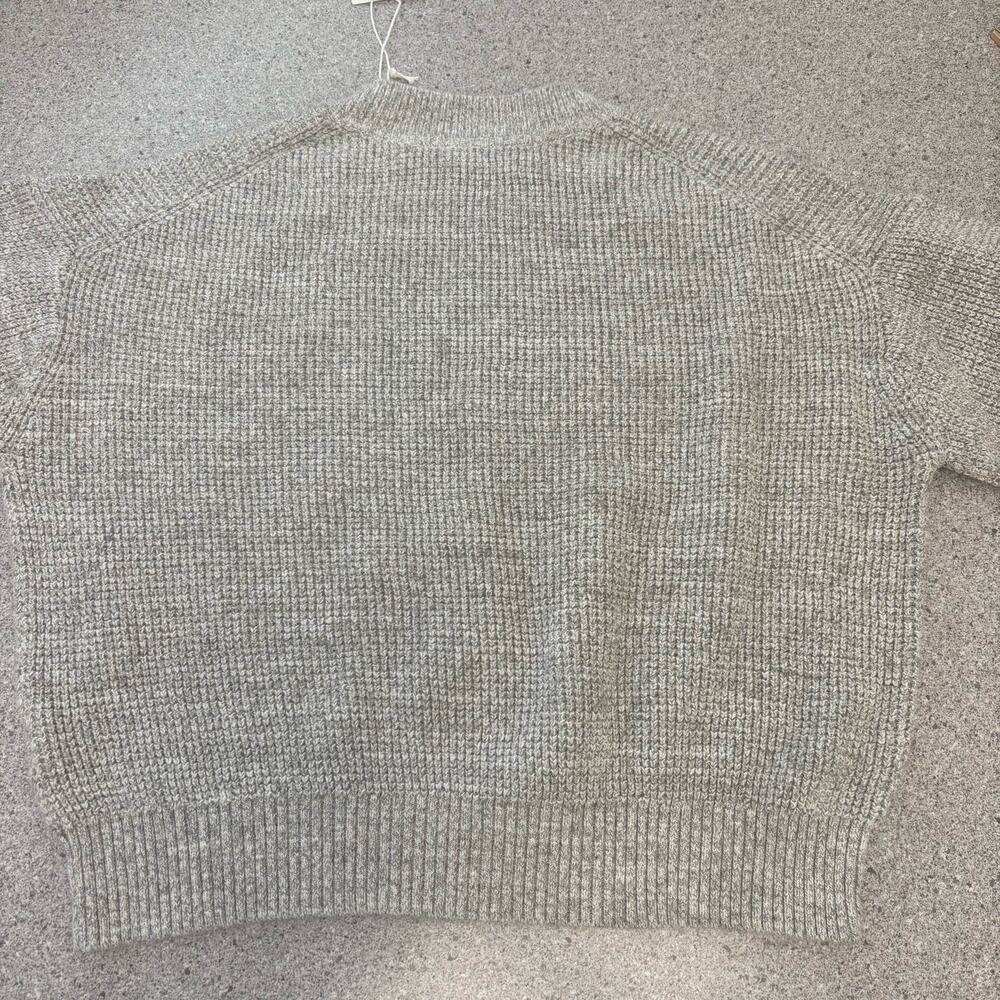 NWT Buck Mason Womens Small Gray Seafarer Cotton Shrunken Crew Sweater Fisherman - Picture 15 of 15